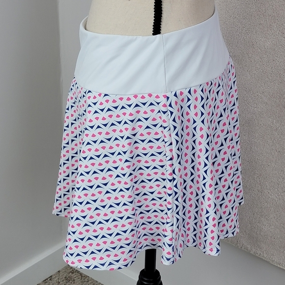 Kyodan Women's Multi Color Geometric Print Golf/Pickleball Skirt/Skort Sz M - Picture 4 of 10